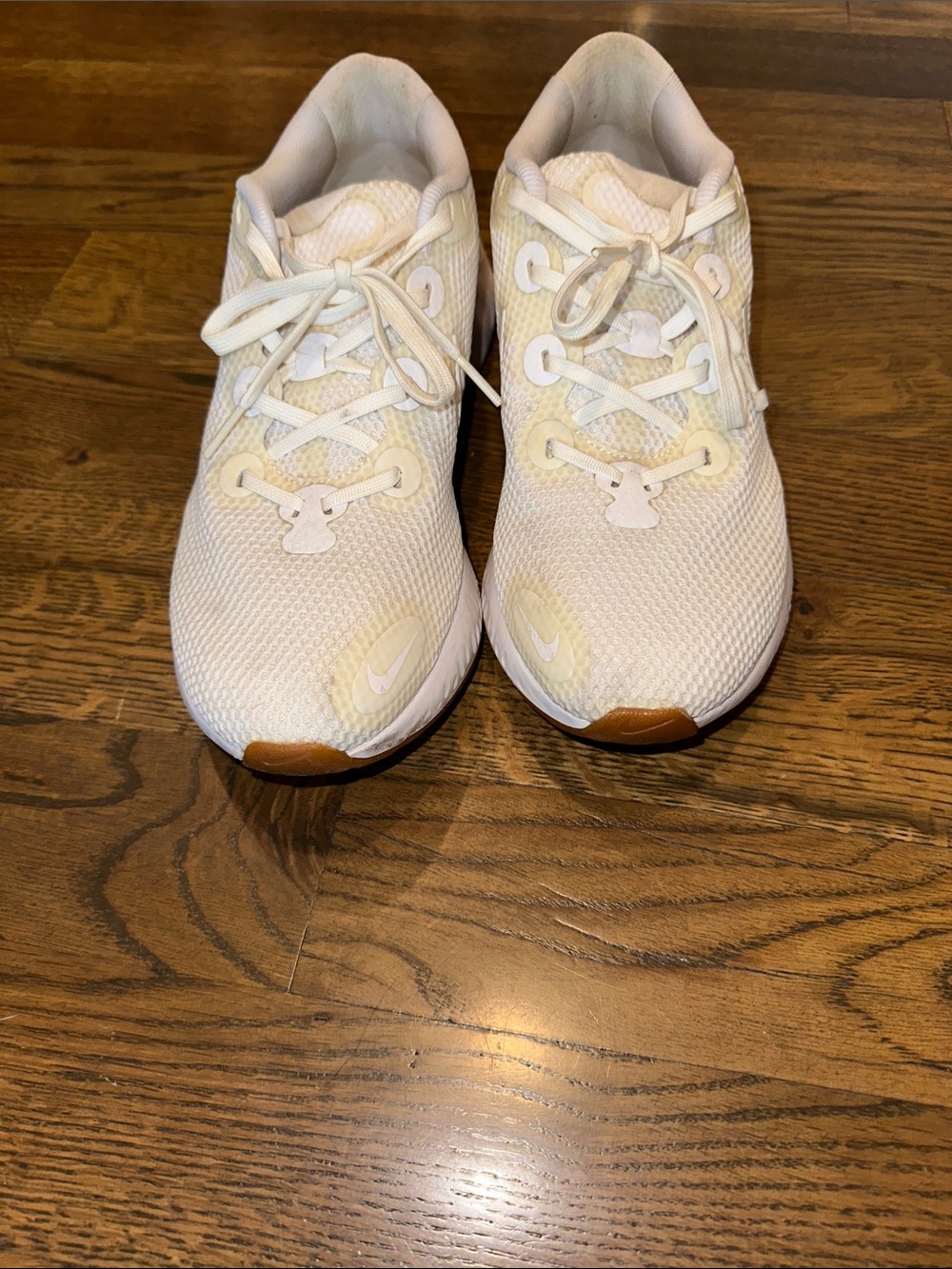 Nike Renew Women's White and Cream Mesh Training Sneakers